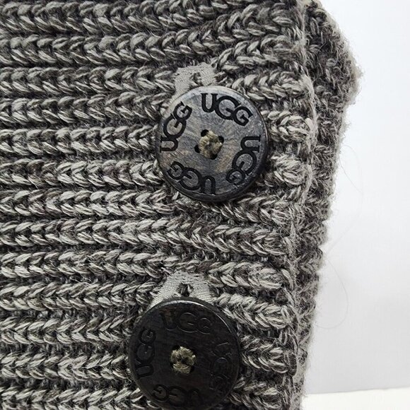 UGG Australia Boots Womens 5 Classic Cardy Tall Winter Boots 5819 Grey Fabric - Picture 2 of 13